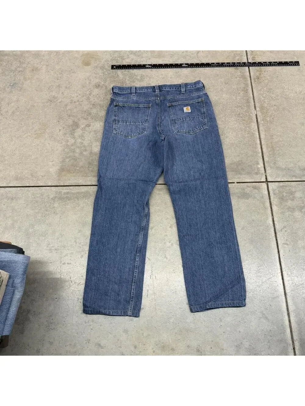 vintage carhartt blue relaxed baggy fit jeans size 34 x 34